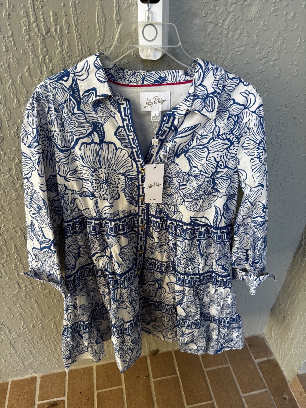 Lilly Pulitzer  Angie dress coconut unforgettable Engineer Size 8 NWT